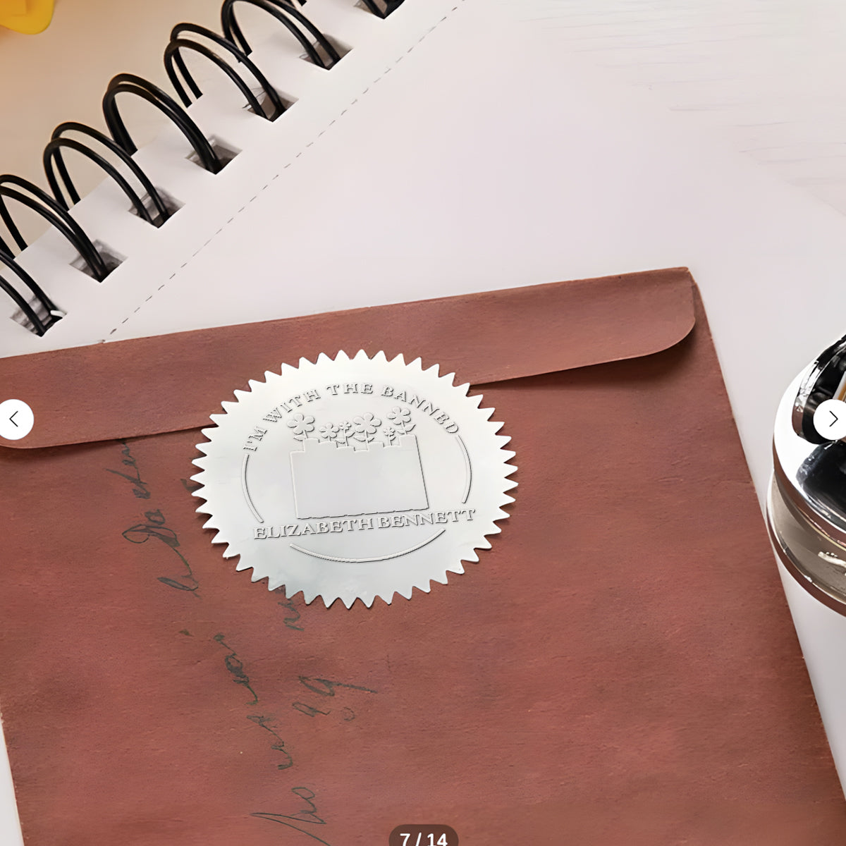 I'm With The Banned - Personalized Book Embosser Stamp