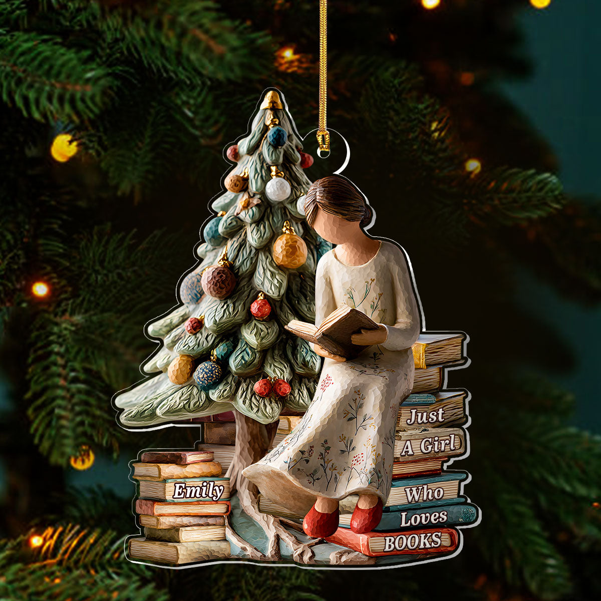 Merry Christmas My Book Lover - Personalized 1-Layer Acrylic Ornament