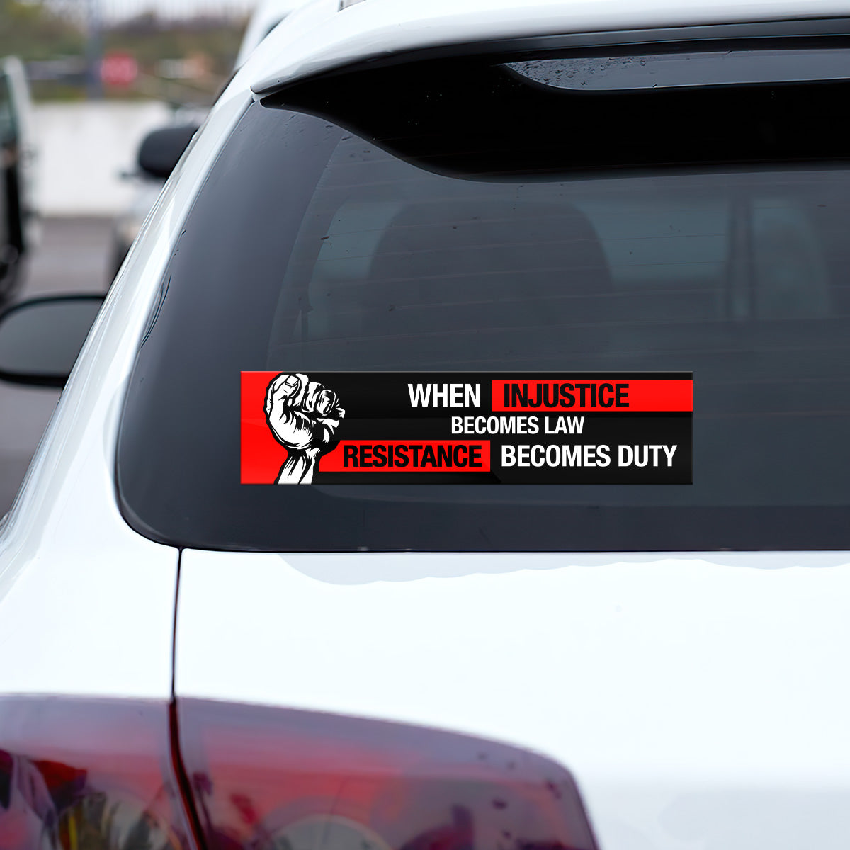 When Injustice - Car Bumper Sticker