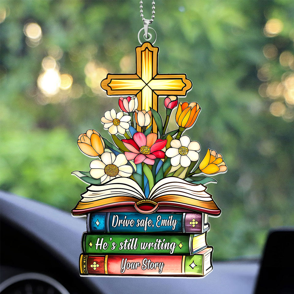 Trust In God - Personalized Car Acrylic Hanging Ornament