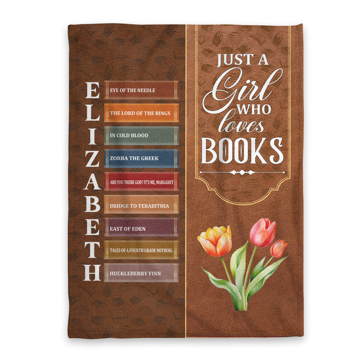 Just A Girl Who Loves Book - Personalized Fleece Blanket