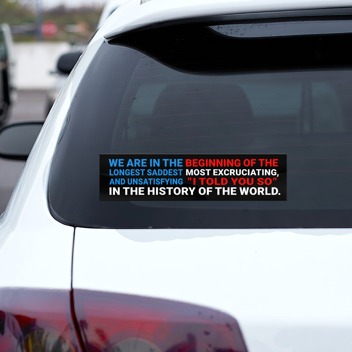 We're In The Beginning - Car Bumper Sticker