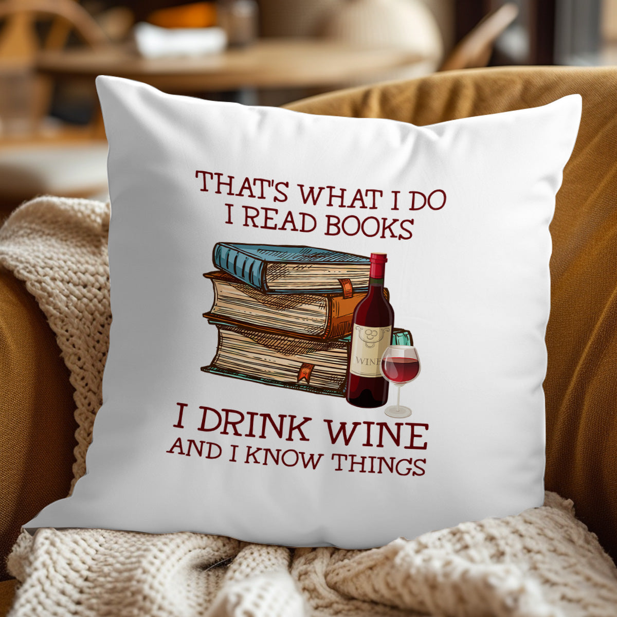 That's What I Do I Read Books I Drink Wine And I Know Things Book Lovers Gift PILS13