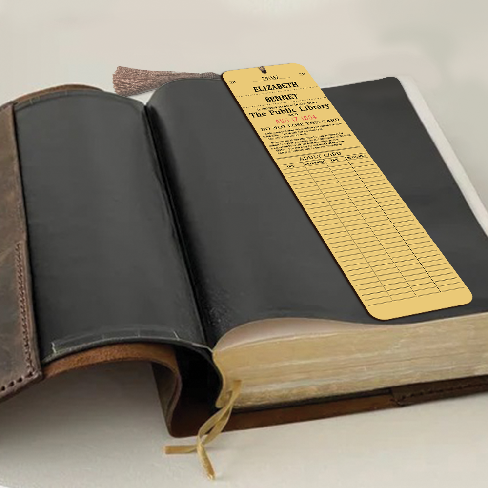 Custom Library Card - Personalized Wooden Bookmarks