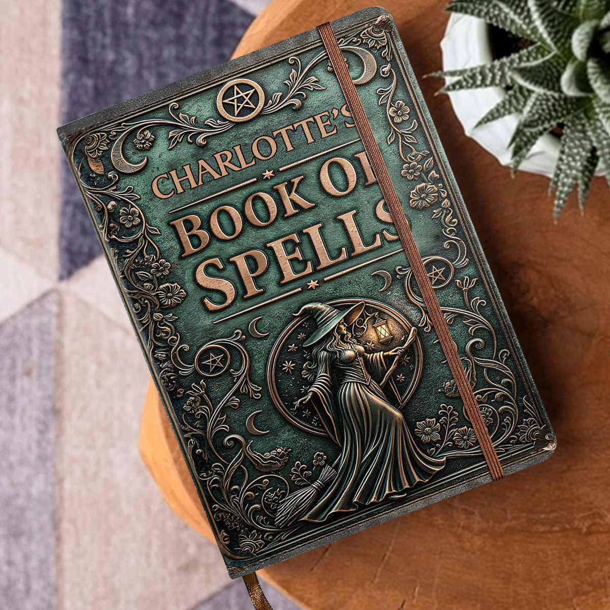 Book Of Spells - Personalized Leather Cover Notebook