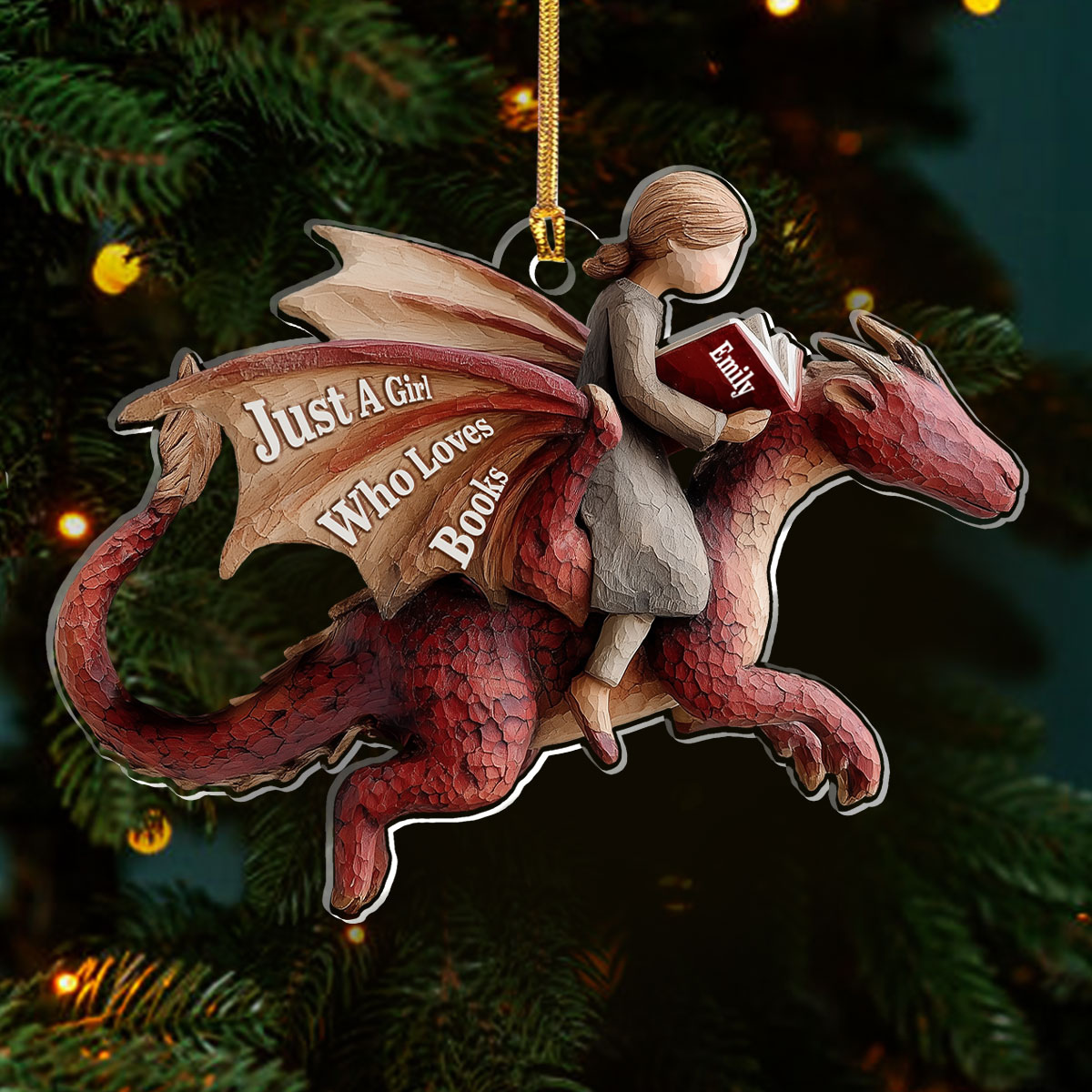 Just A Girl Who Loves Books - Personalized 1-Layer Acrylic Ornament