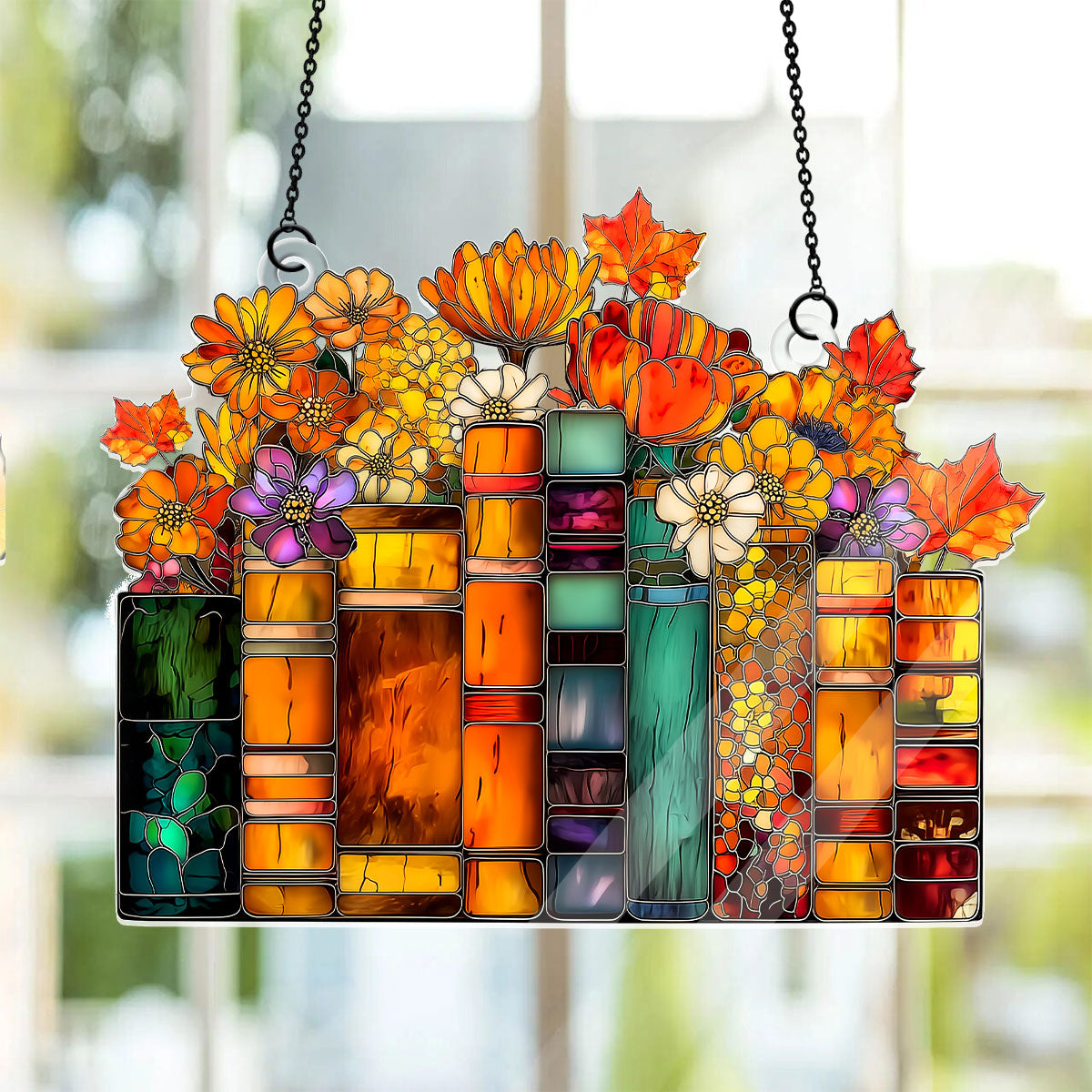 The Fall Reading Garden - Acrylic Suncatcher