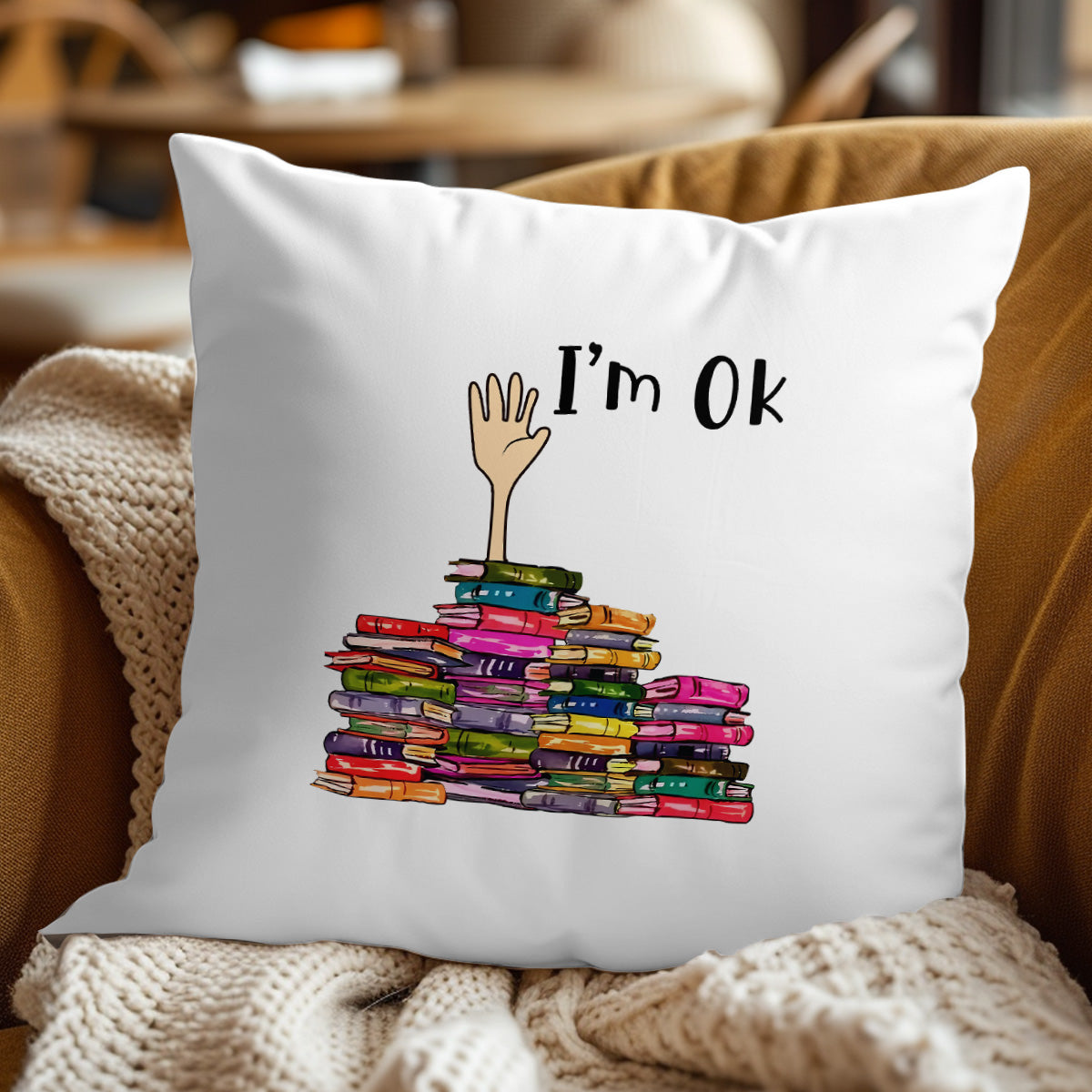 I'm OK It's Fine I'm Fine Everything's Fine Book Lovers Gift PILS21