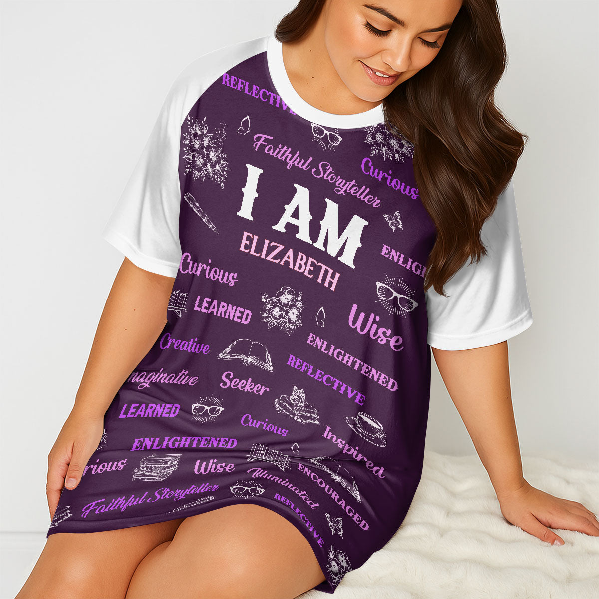 God Says I Am - Personalized Sleep Tee