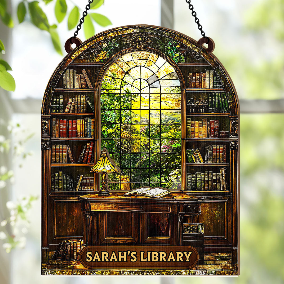 Your Library - Personalized Acrylic Suncatcher