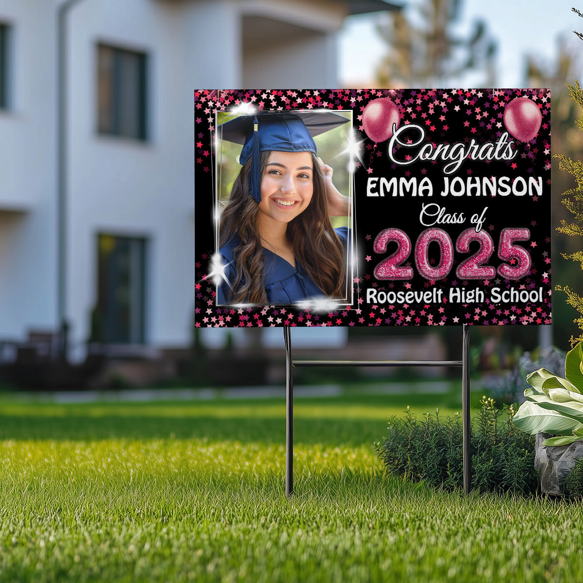 Congrats 2025 Senior - Personalized Yard Sign