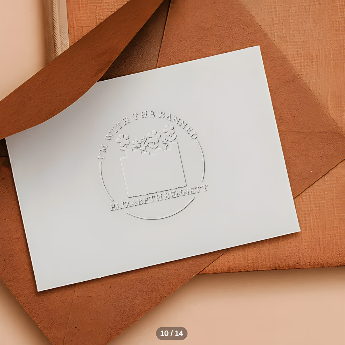 I'm With The Banned - Personalized Book Embosser Stamp