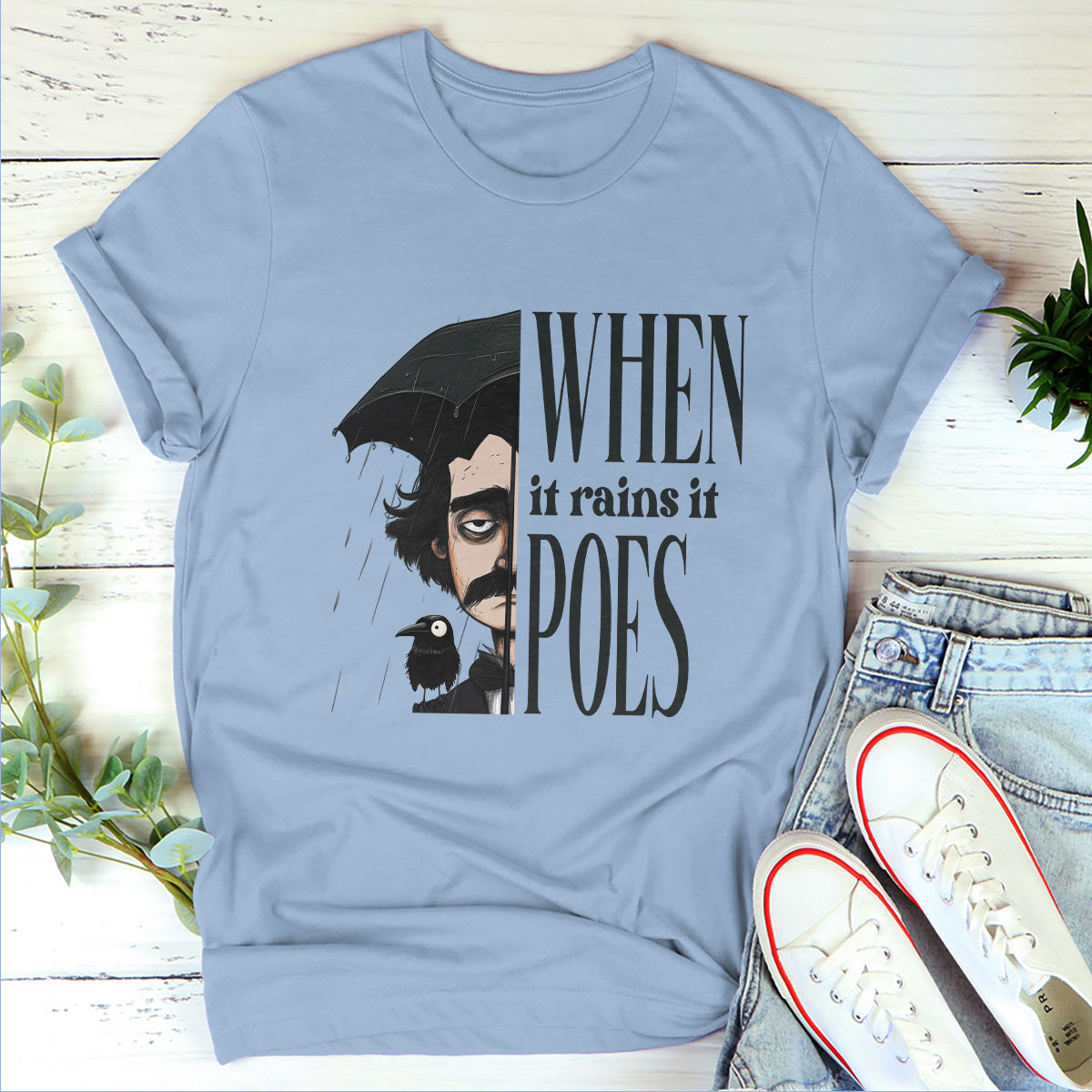When It Rains It Poes - Personalized Unisex T-shirt