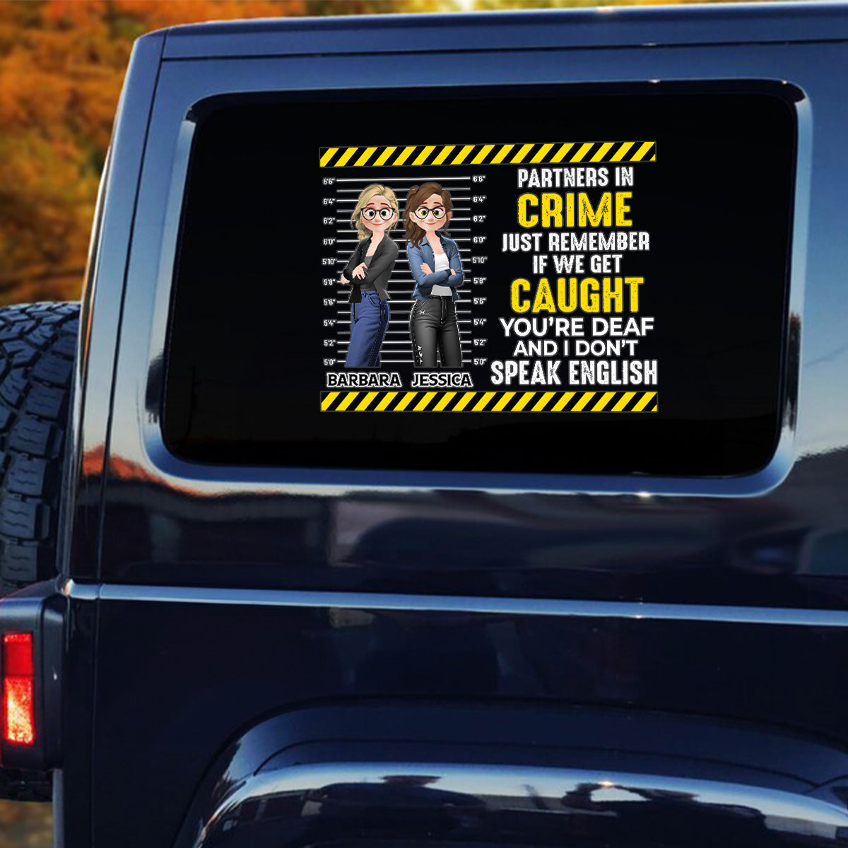 Partners In Crime - Personalized Sticker