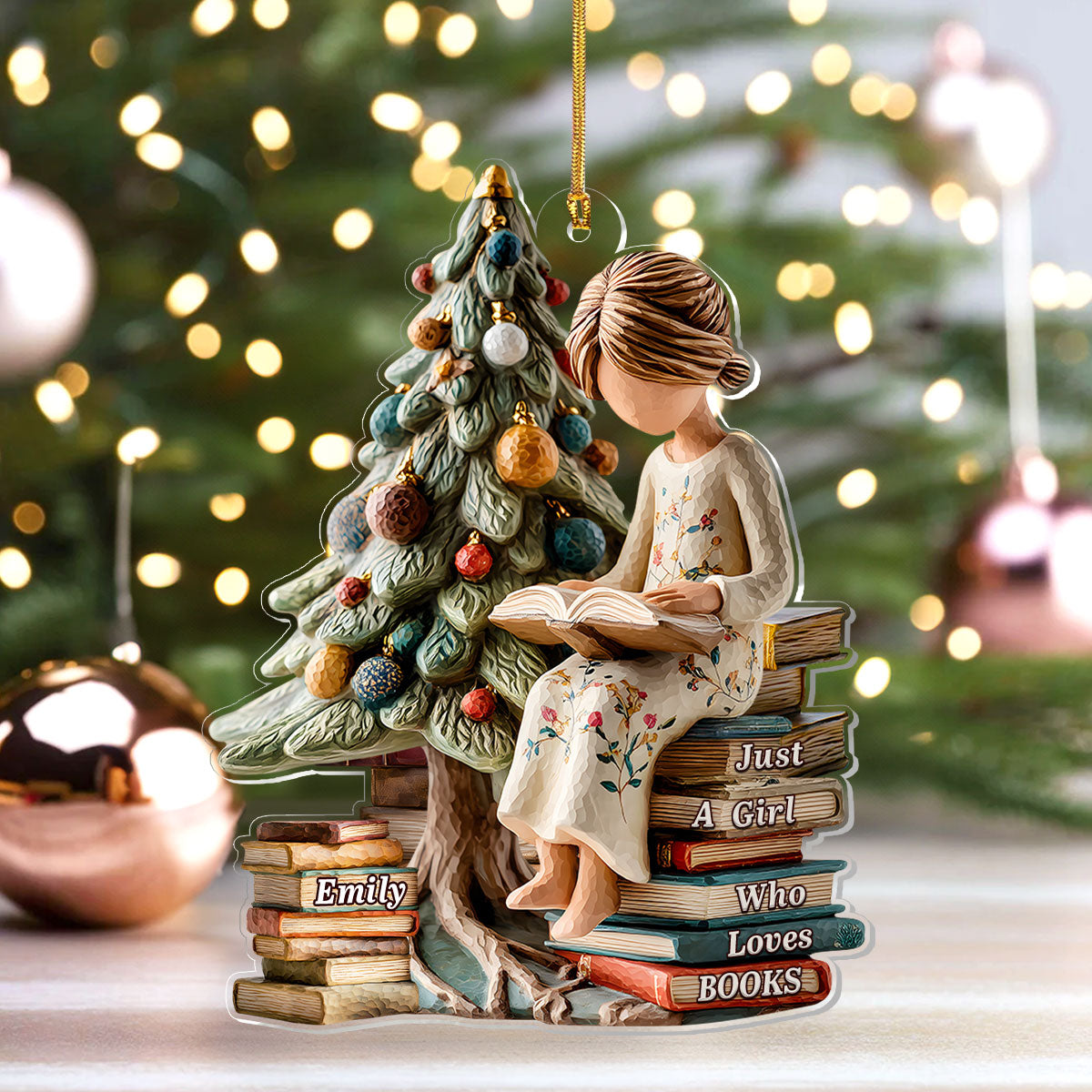 Merry Christmas My Book Lover - Personalized 1-Layer Acrylic Ornament