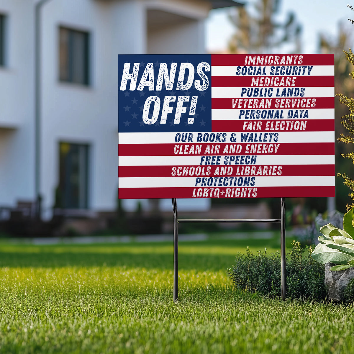 Hands off - Yard Sign
