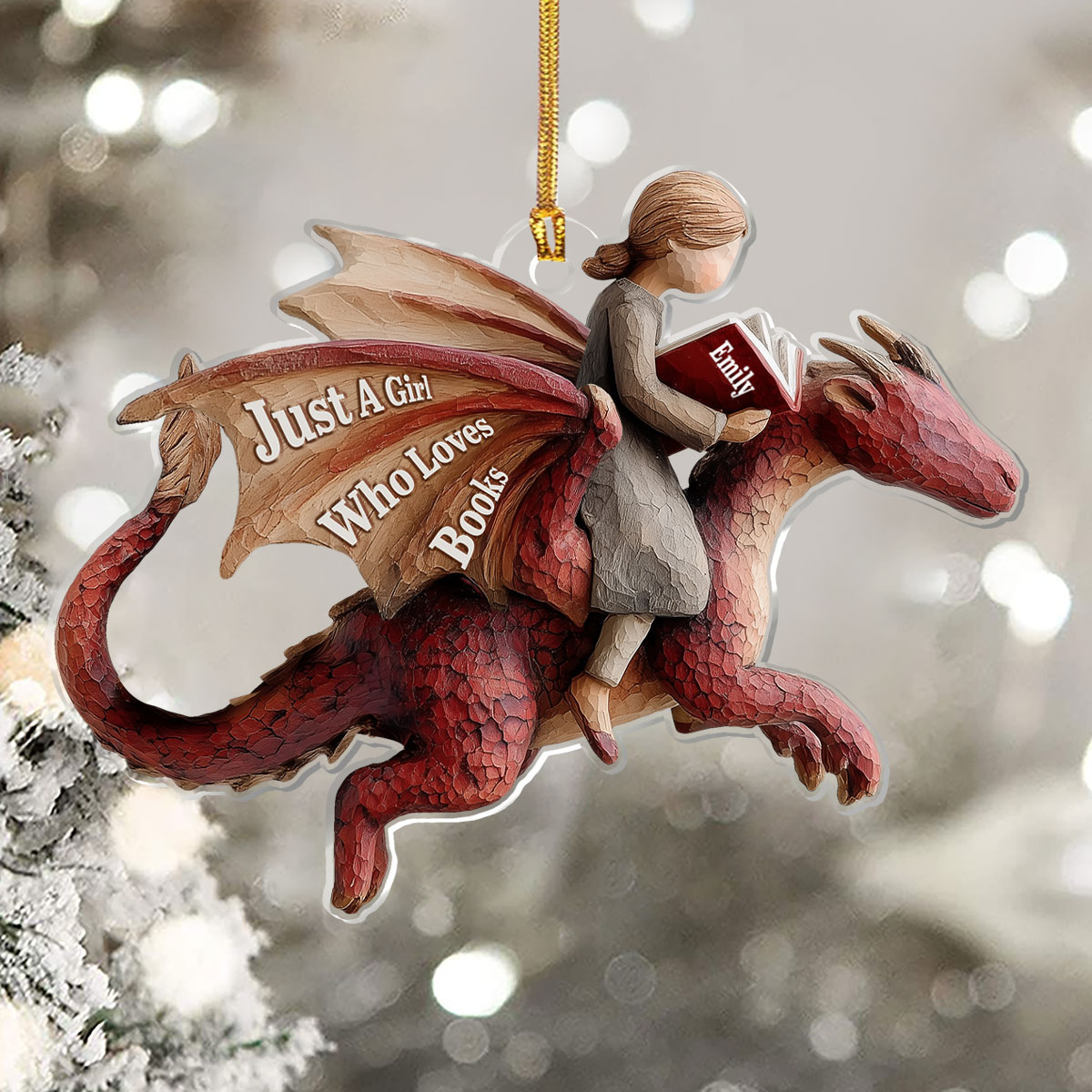 Just A Girl Who Loves Books - Personalized 1-Layer Acrylic Ornament