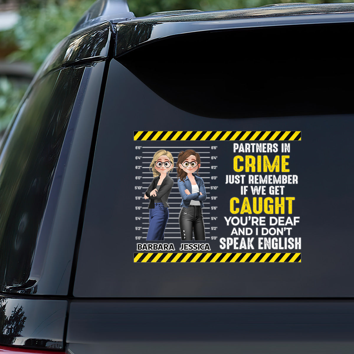 Partners In Crime - Personalized Sticker