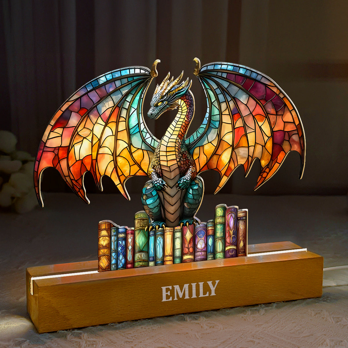 I'm A Bookdragon - Personalized Acrylic Plaque Night Light