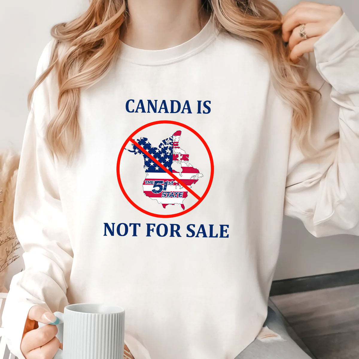 Canada Is Not For Sale - Personalized Long Sleeve Shirt