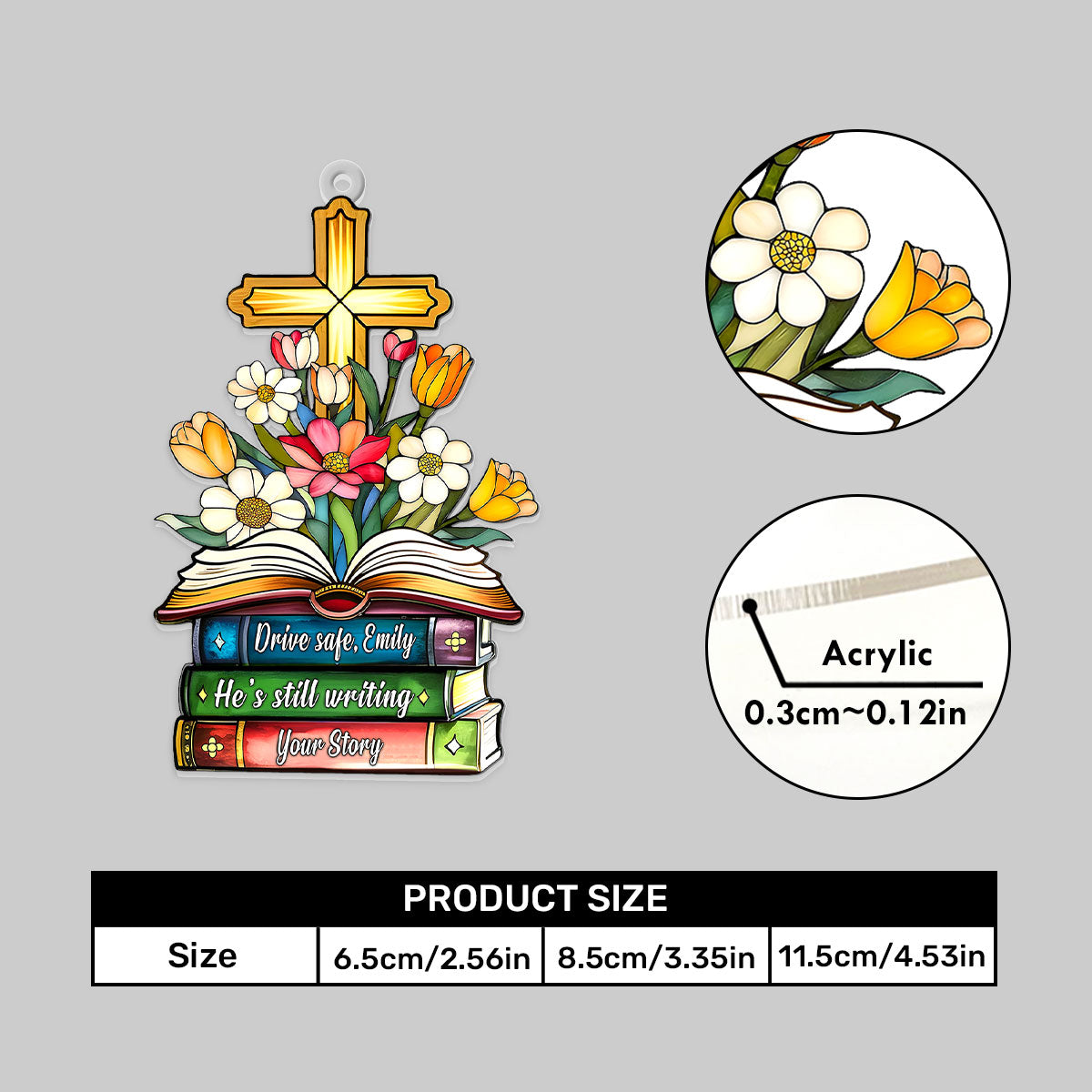 Trust In God - Personalized Car Acrylic Hanging Ornament