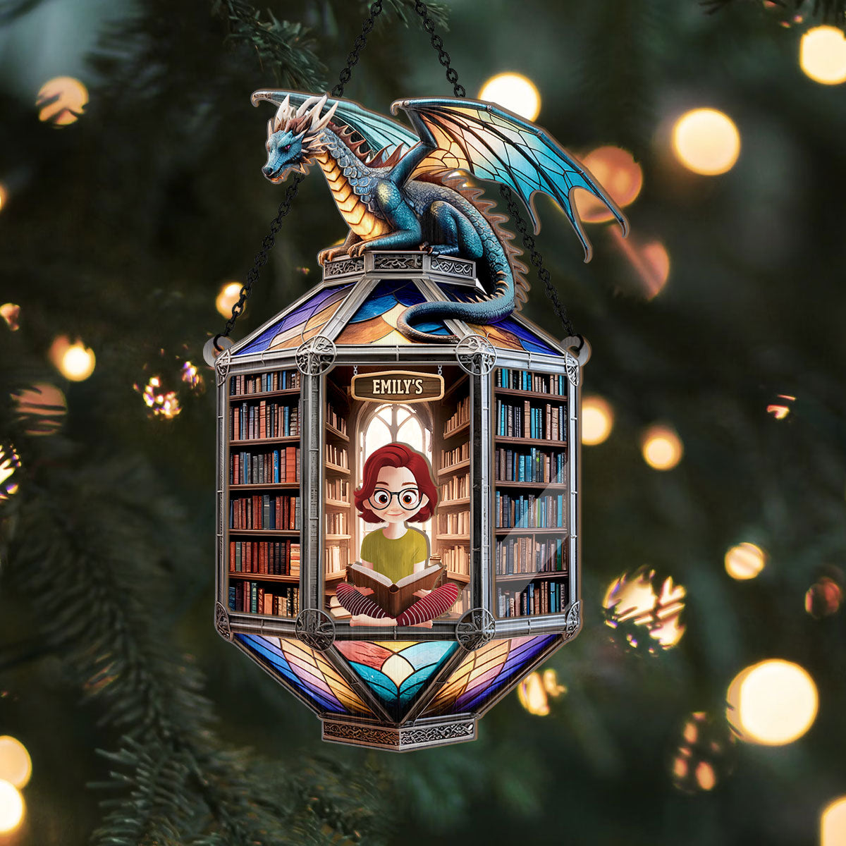 Legendary Ancient Library - Personalized Window Hanging Suncatcher