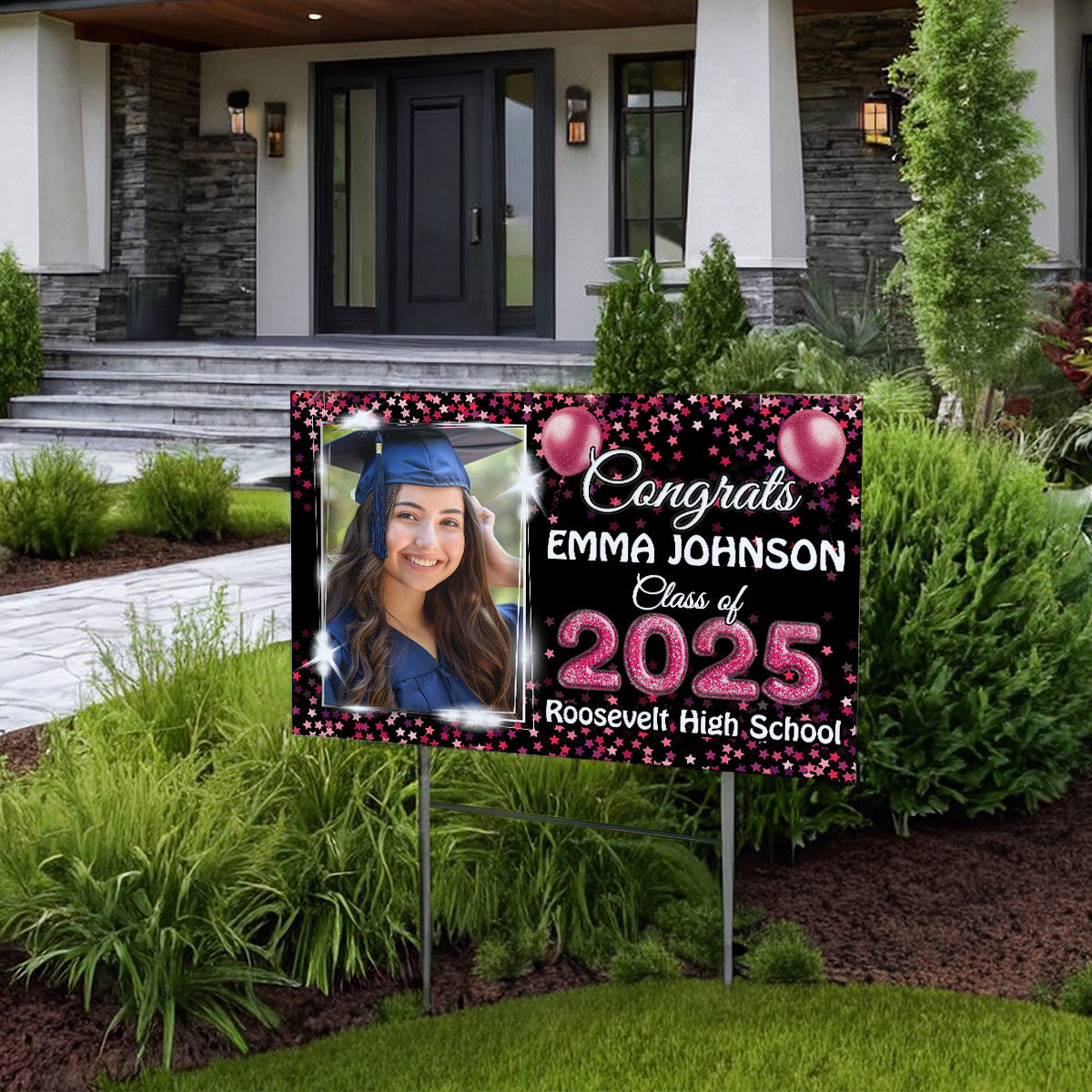 Congrats 2025 Senior - Personalized Yard Sign