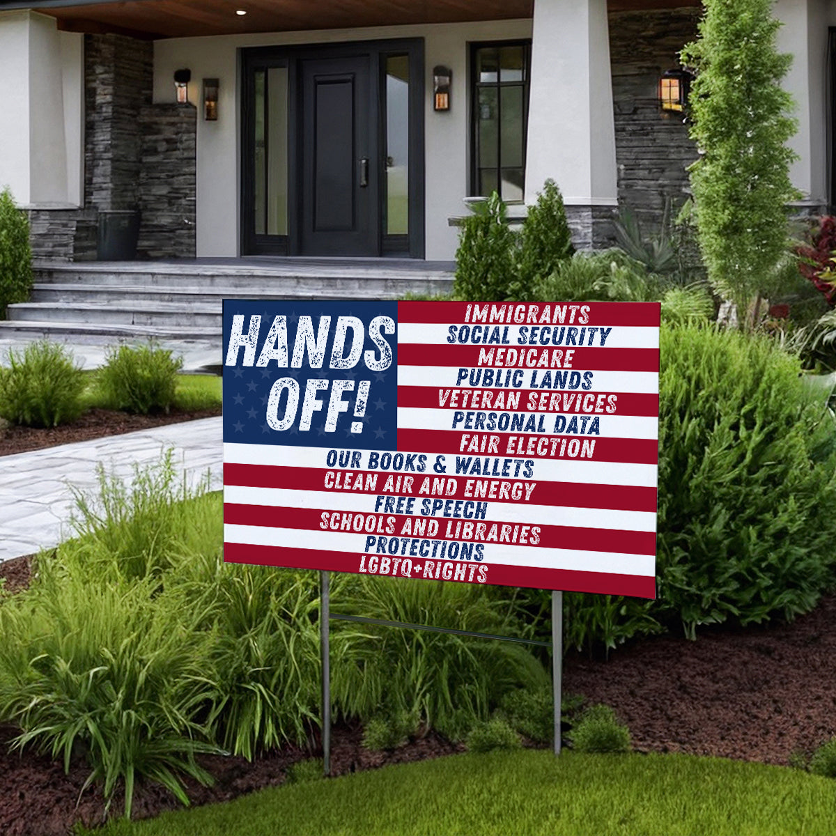 Hands off - Yard Sign