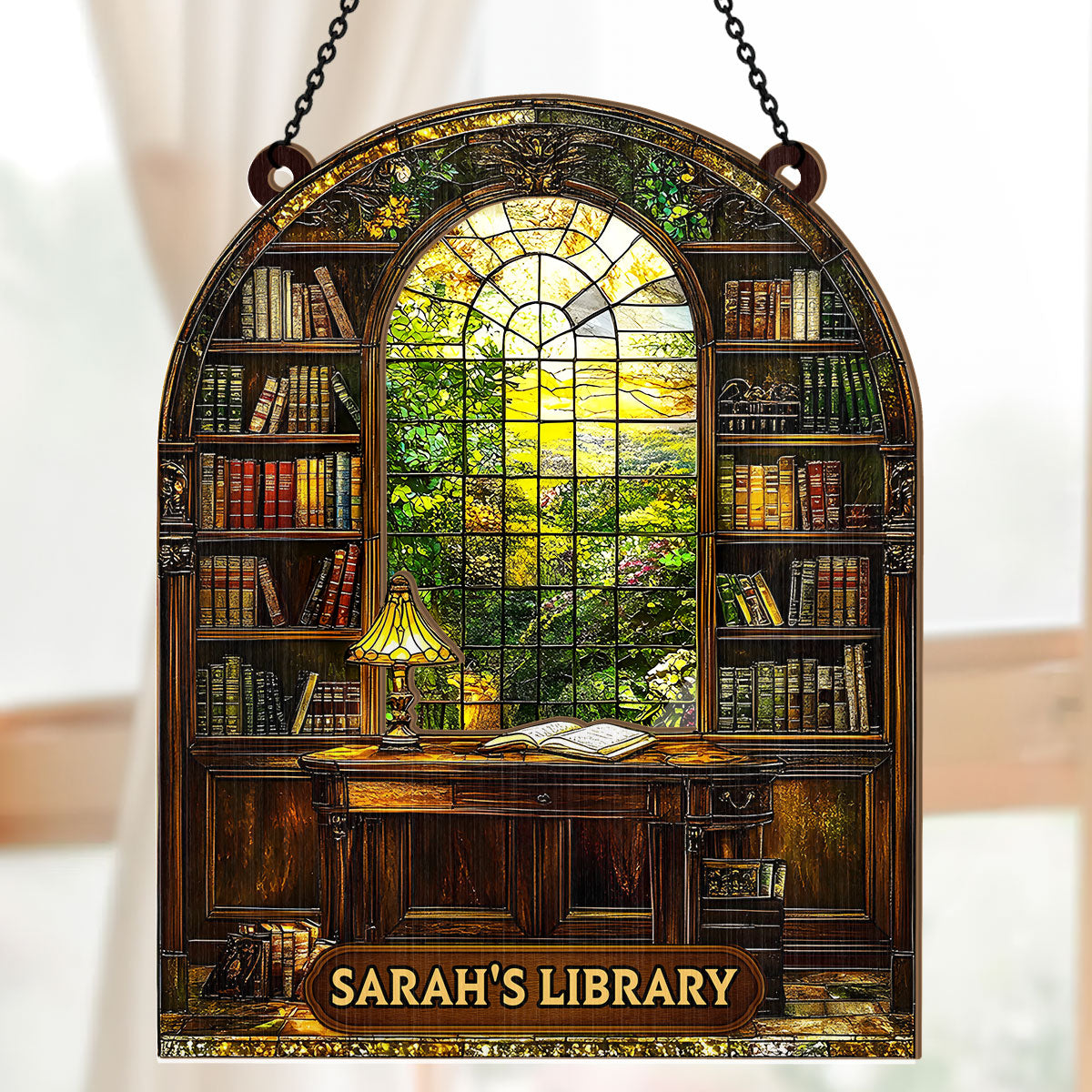 Your Library - Personalized Acrylic Suncatcher