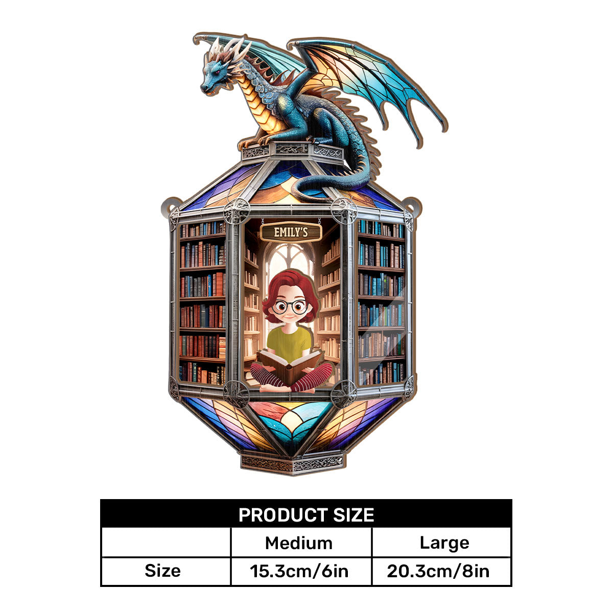 Legendary Ancient Library - Personalized Window Hanging Suncatcher