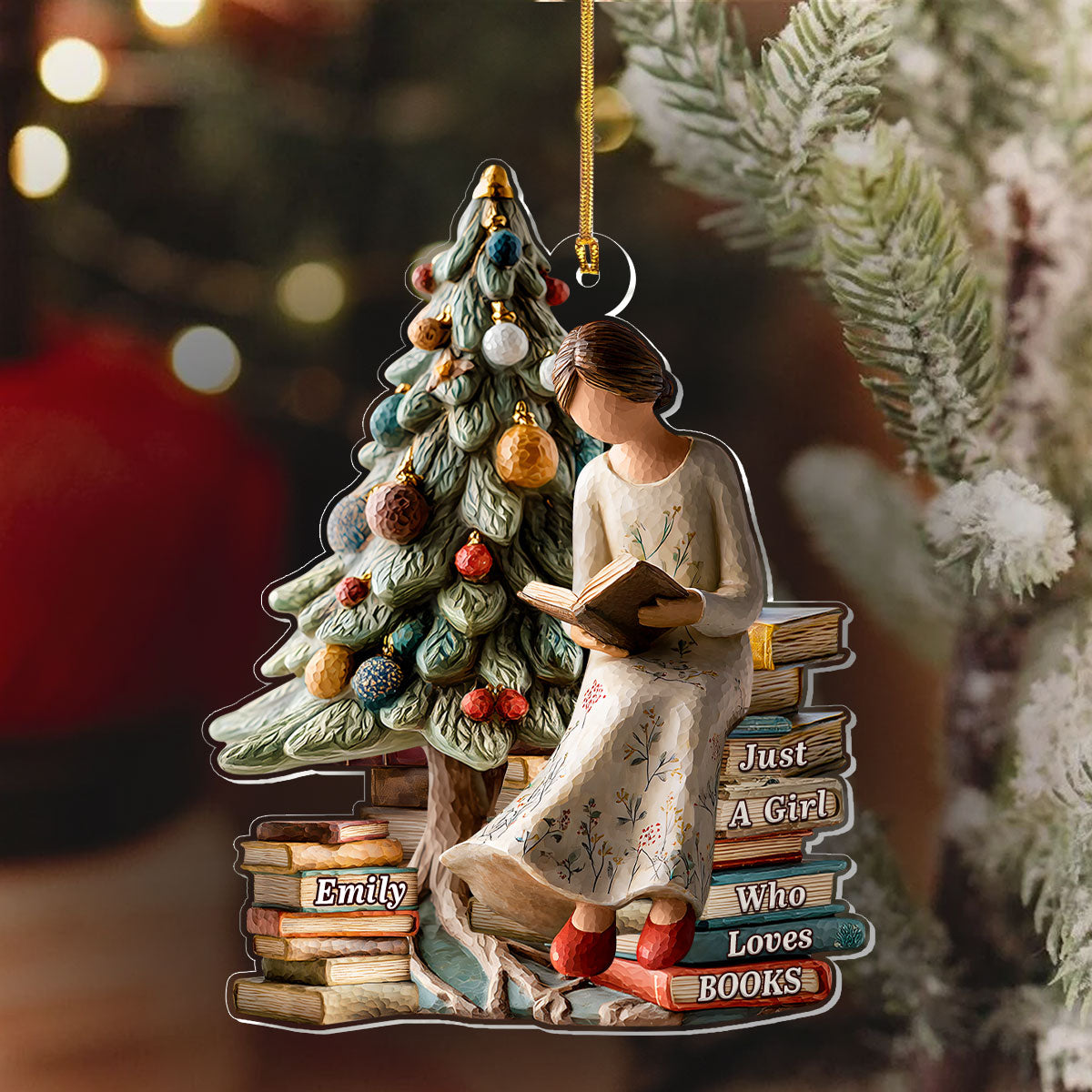 Merry Christmas My Book Lover - Personalized 1-Layer Acrylic Ornament