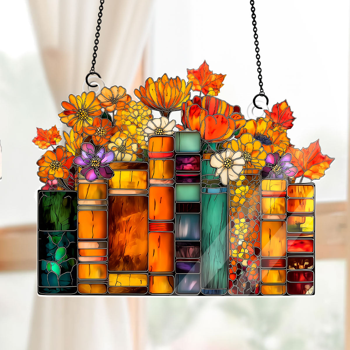 The Fall Reading Garden - Acrylic Suncatcher
