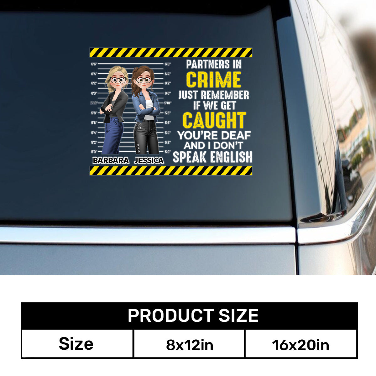 Partners In Crime - Personalized Sticker