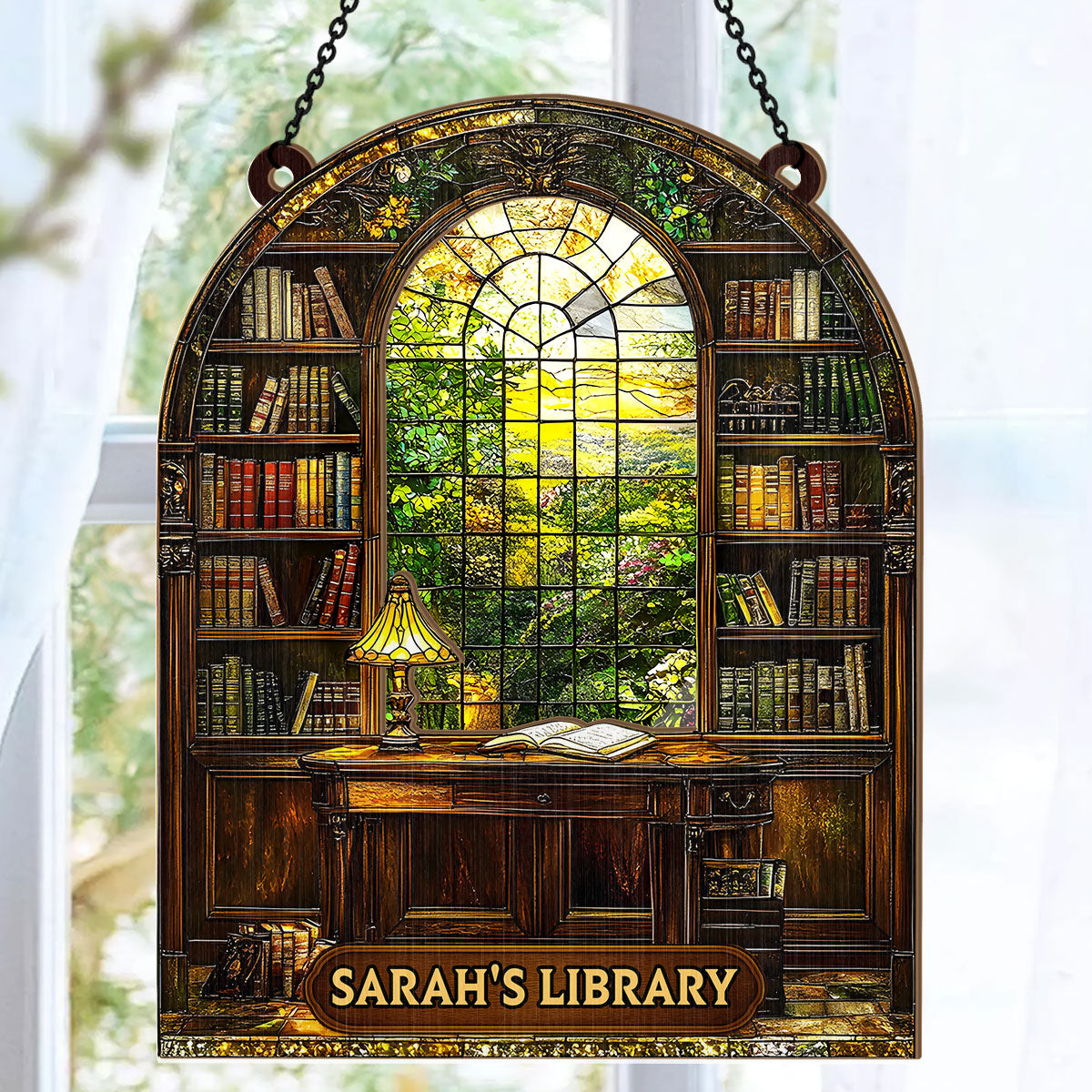 Your Library - Personalized Acrylic Suncatcher