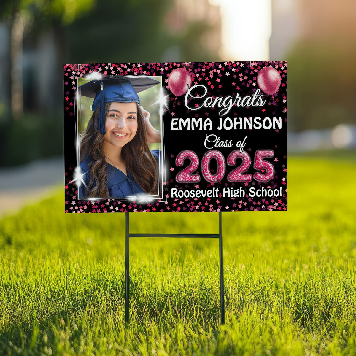 Congrats 2025 Senior - Personalized Yard Sign