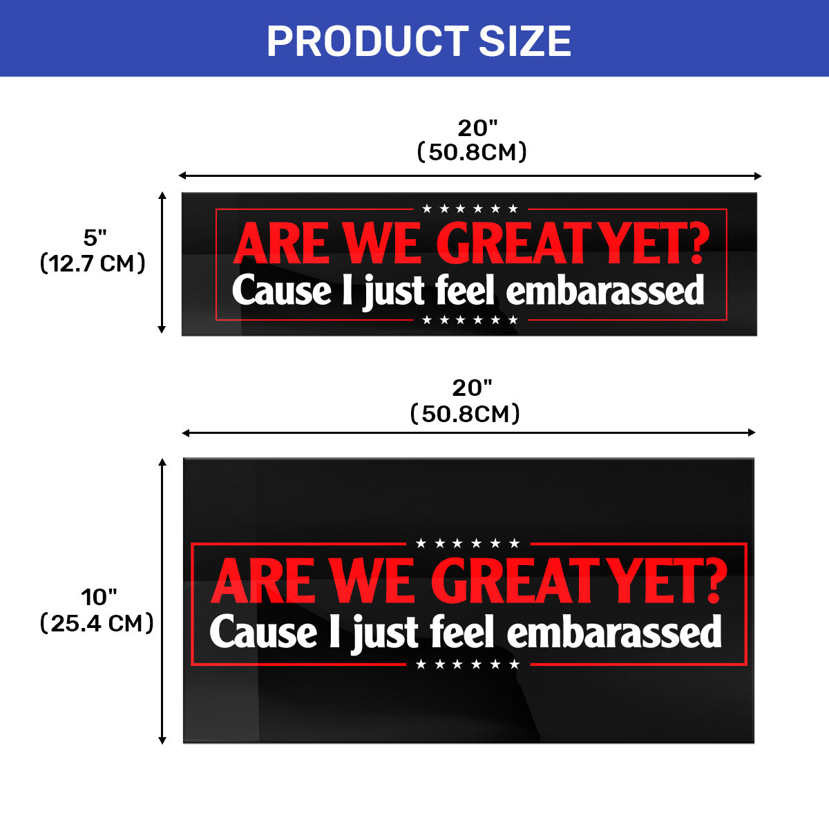 Are We Great Yet? - Car Bumper Sticker