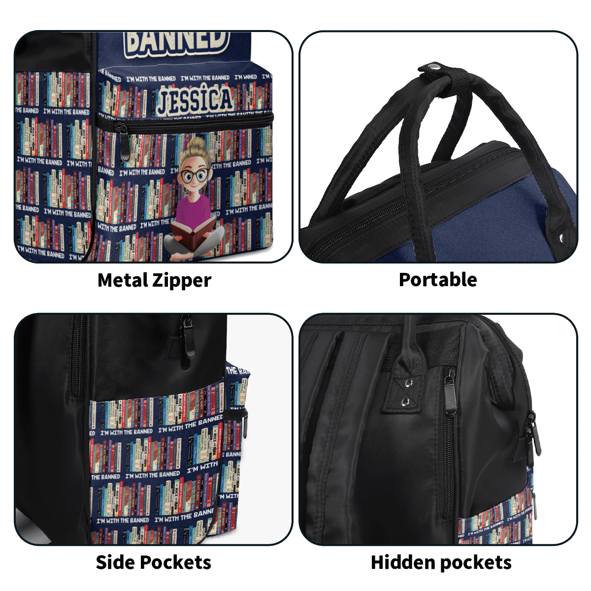 Stand With The Banned - Personalized Duckbilled Backpack