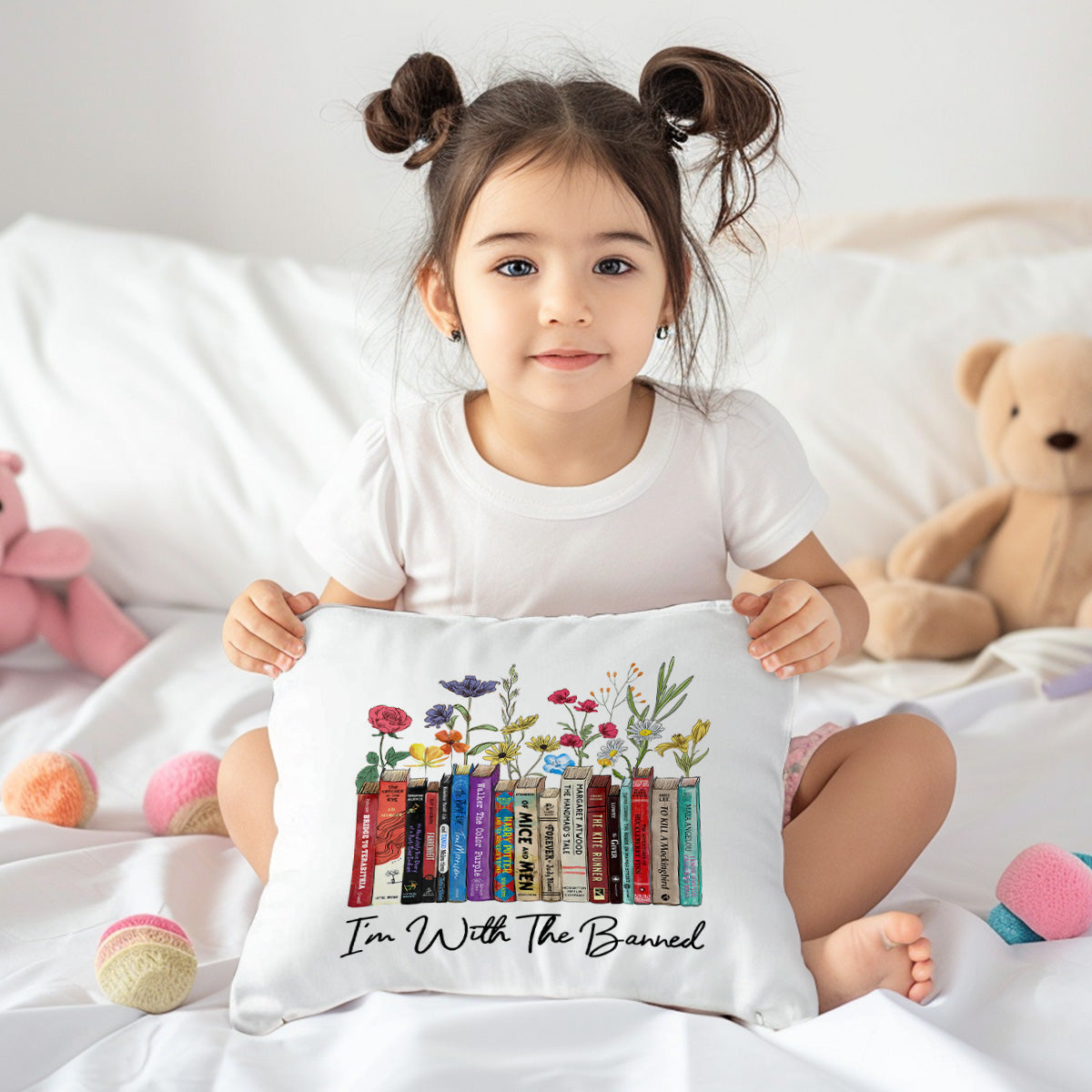 I'm With The Banned Flowers Book Lover Gift PIL185