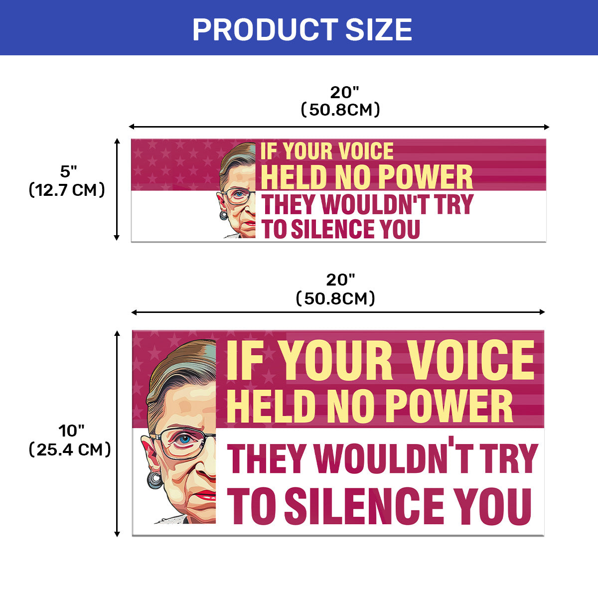 If Your Voice Held No Power - Car Bumper Sticker