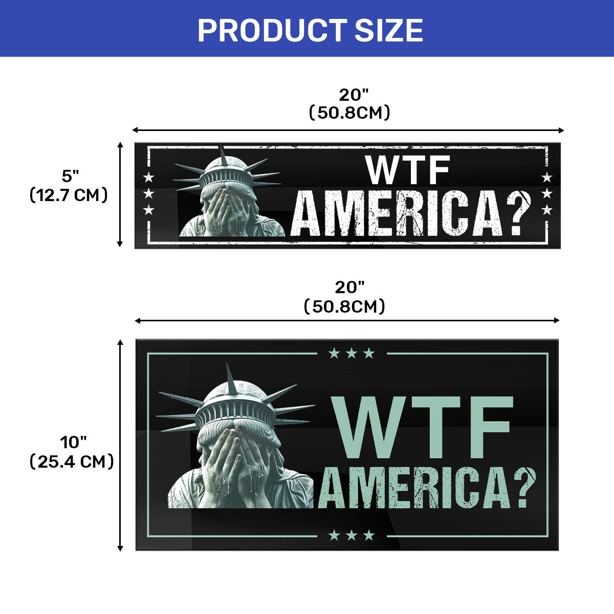 WTF America? - Car Bumper Sticker