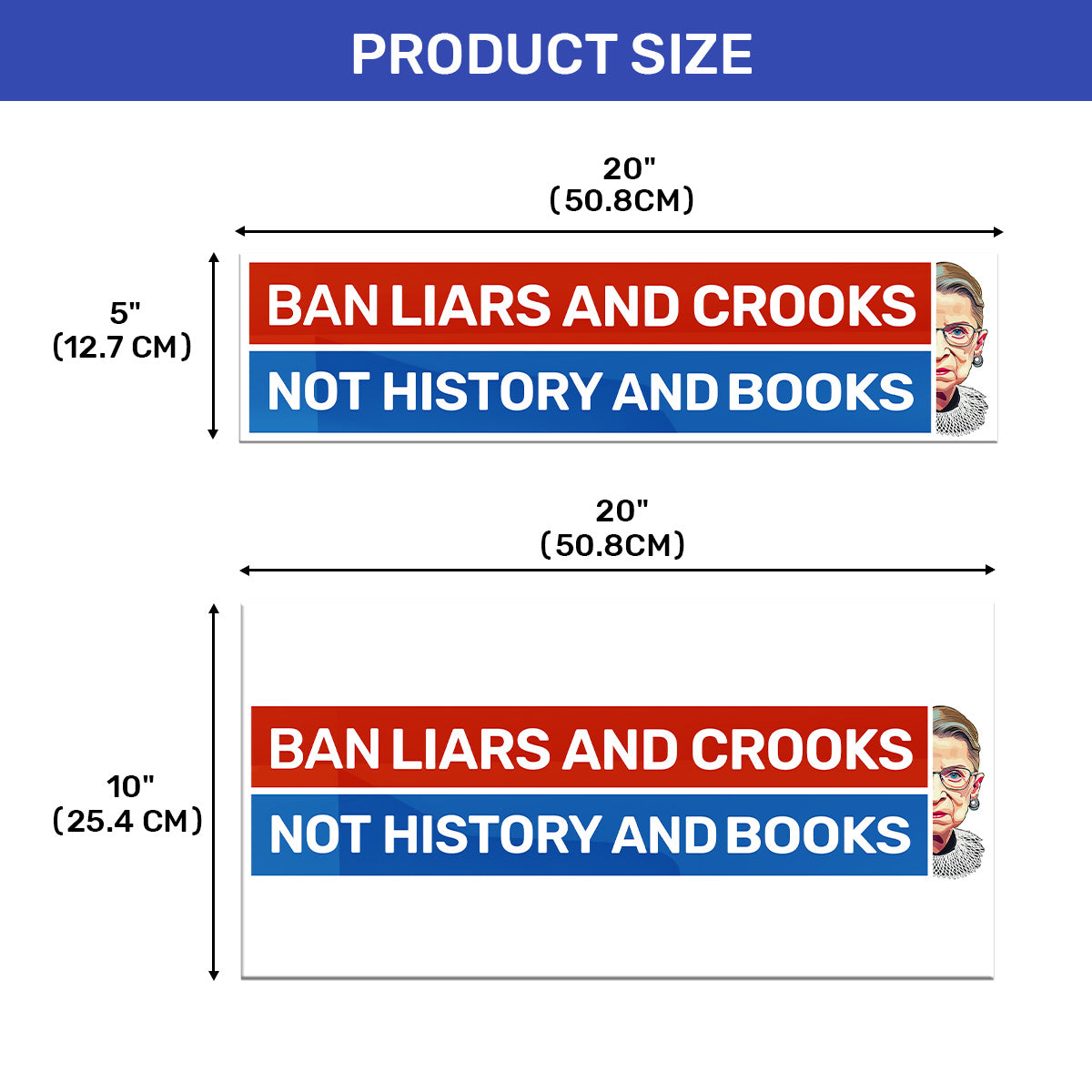 Ban Liars And Crooks Not History And Books - Car Bumper Sticker