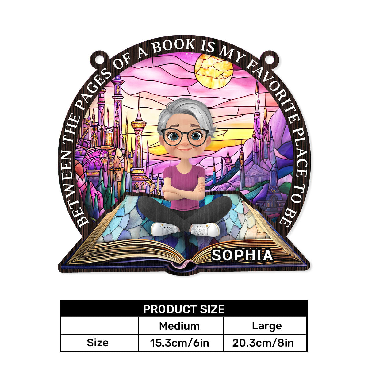 Between The Pages - Personalized Window Hanging Suncatcher