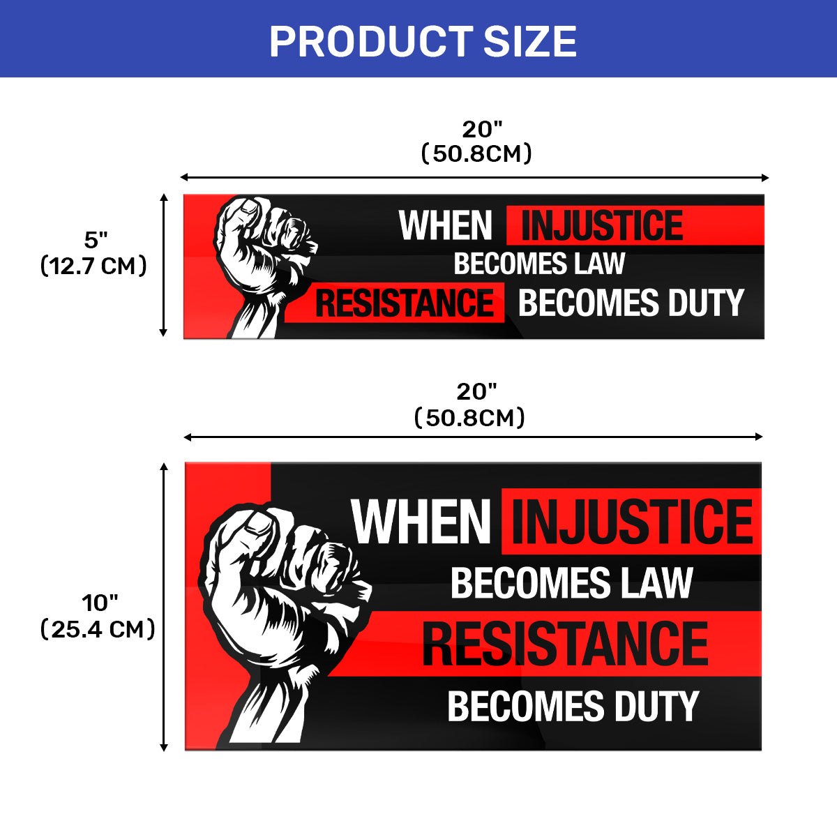 When Injustice - Car Bumper Sticker