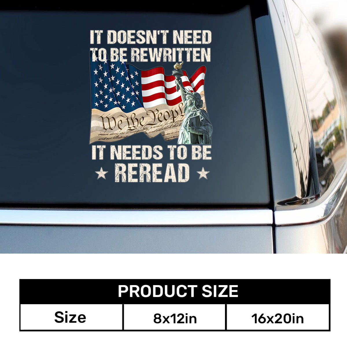 It Doesn't Need To Be Rewritten It Needs to be Reread - Sticker