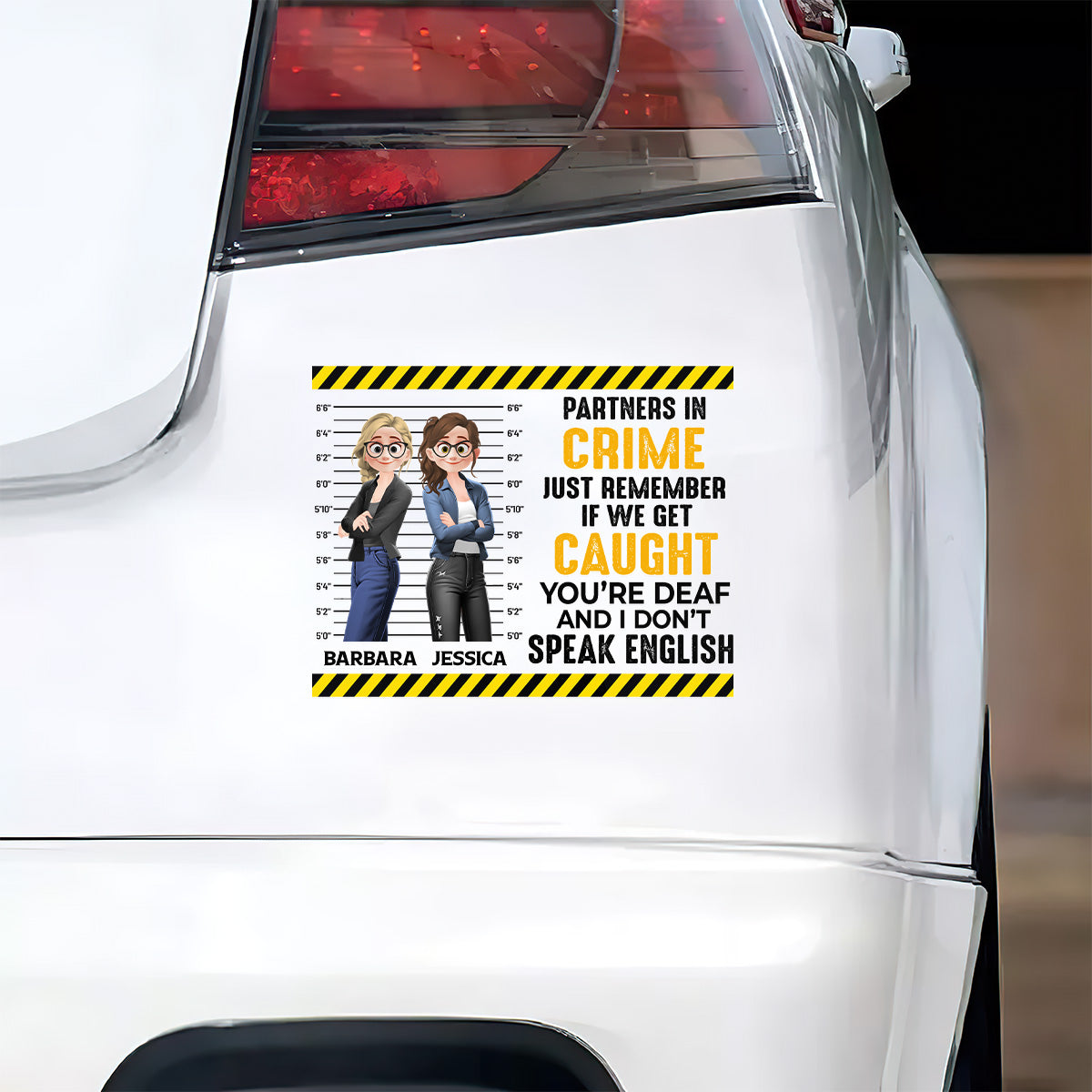 Partners In Crime - Personalized Sticker
