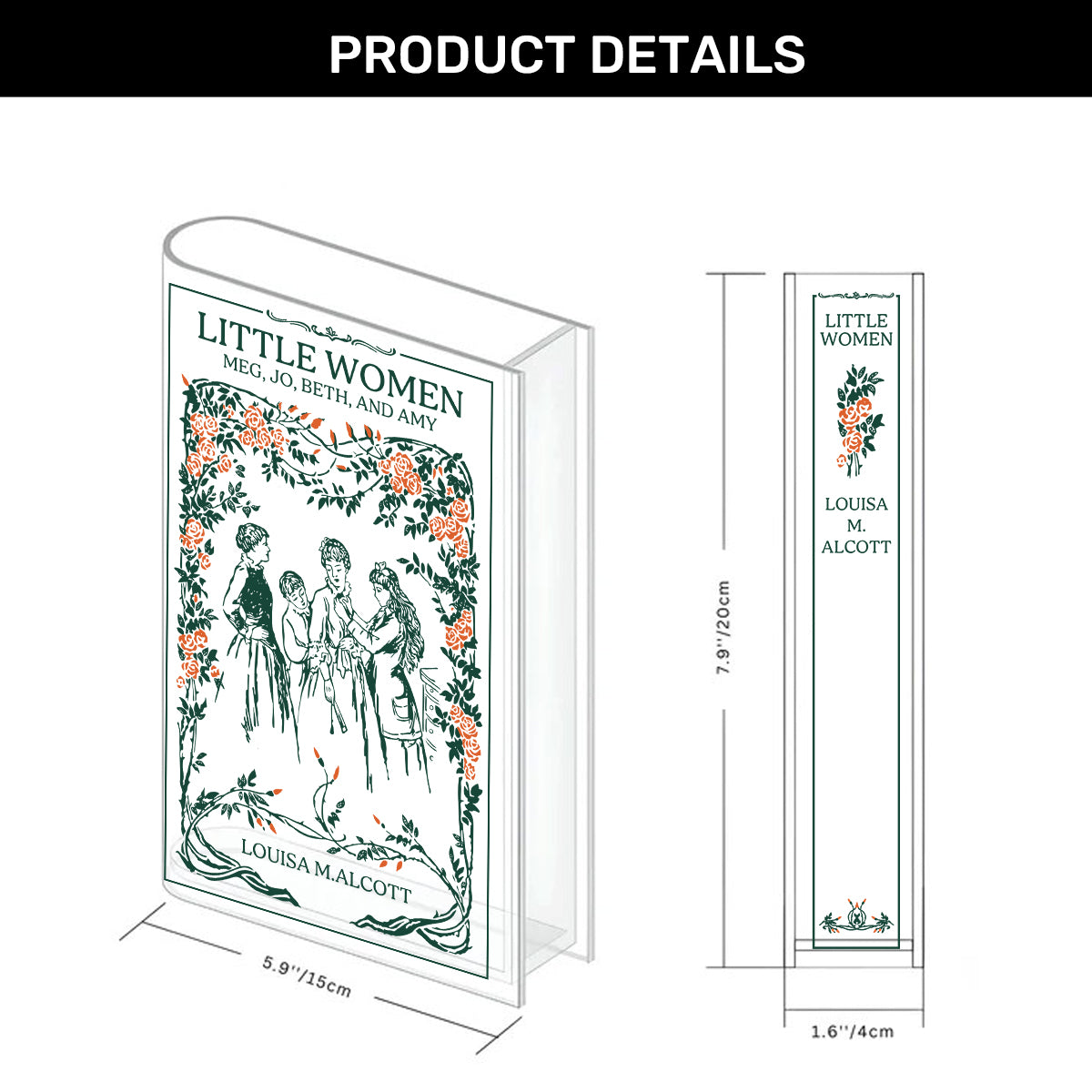 Little Women - Personalized Acrylic Book Vase