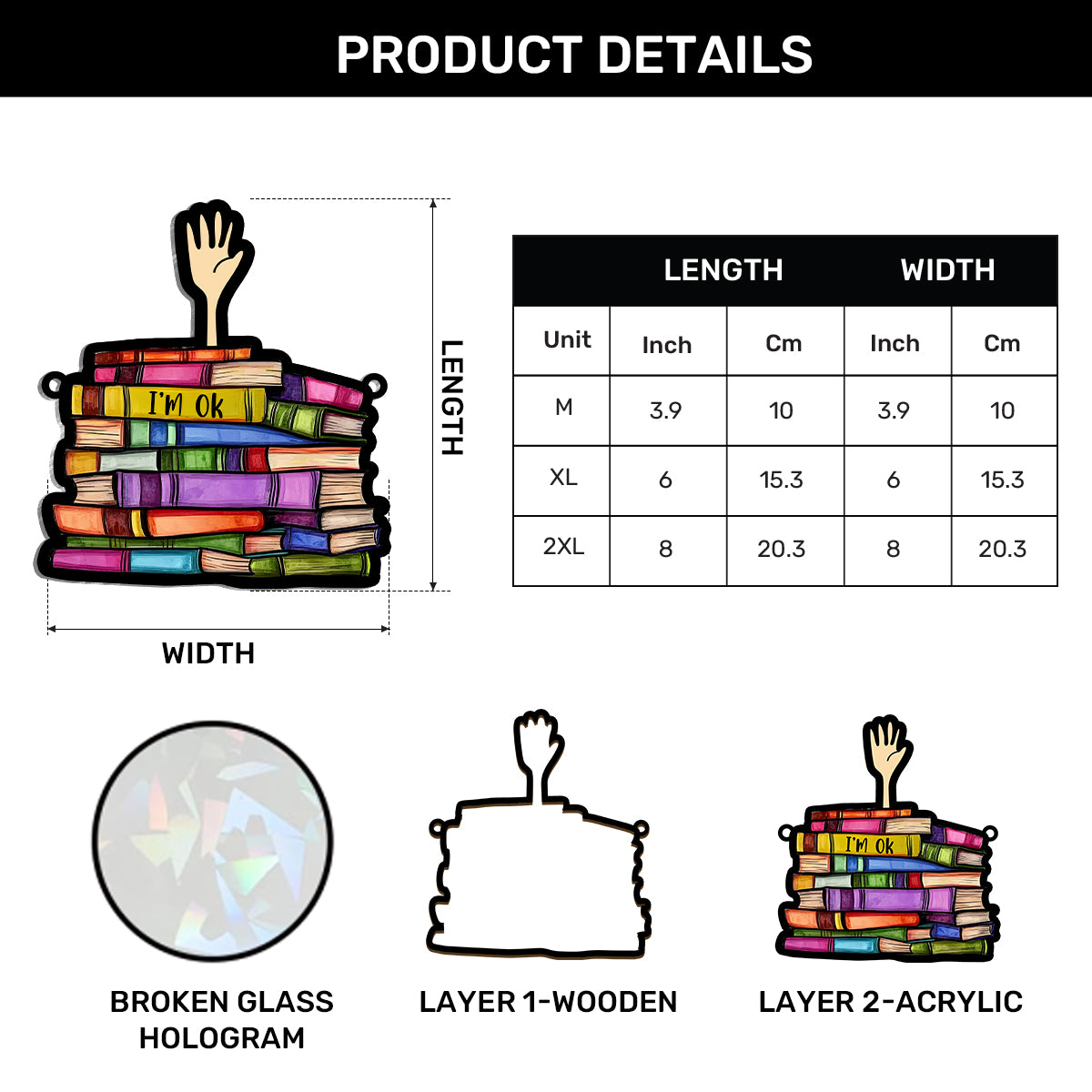 I'm OK - Holographic Window Hanging Suncatcher