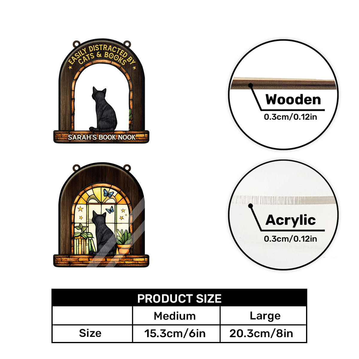 Your Book Nook - Personalized Window Hanging Suncatcher