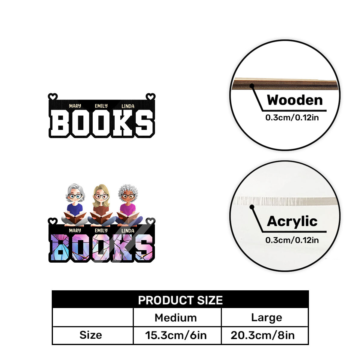Just Girls Who Love Books - Personalized Window Hanging Suncatcher