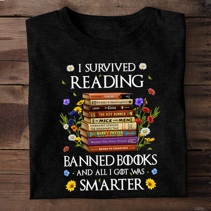 I Survived Reading Banned Books - Personalized 2D Unisex T-shirt